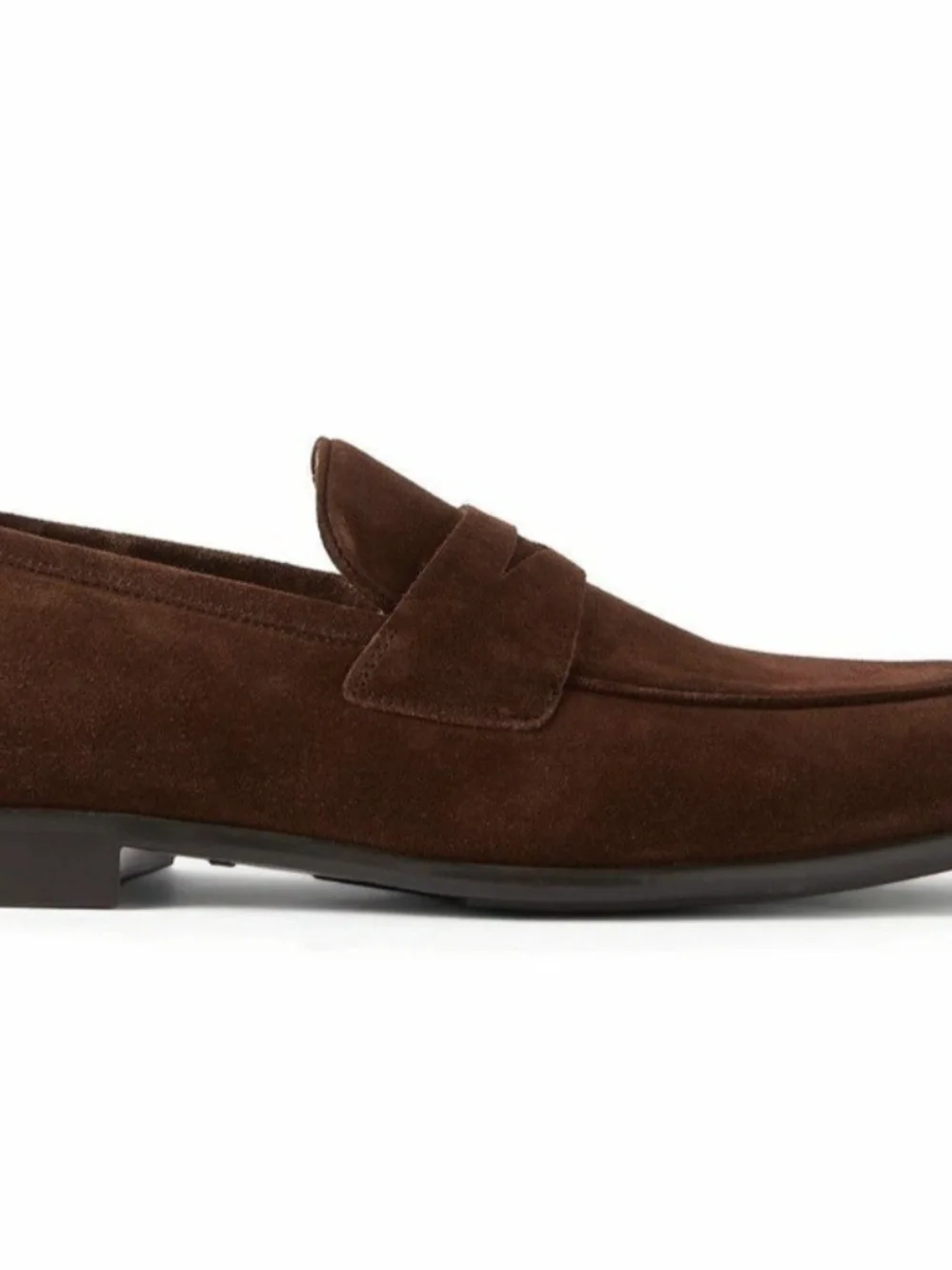 Salvatore Ferragamo Dark Brown Suede Penny Loafers
